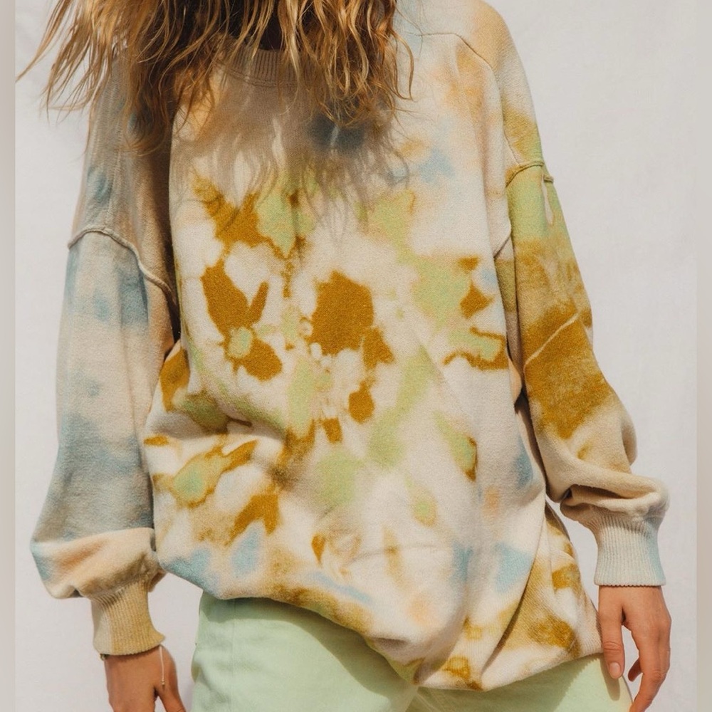 Free People We The Free Cosmos Tie-Dye Pullover Sweater